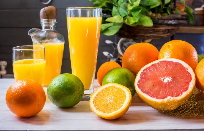 fresh citrus and juice