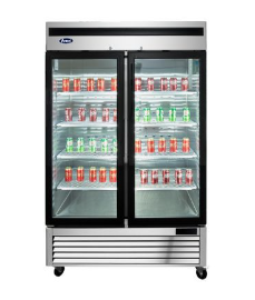 MCF8721ES — Black Cabinet Two (2) Glass Door Merchandiser Freezer