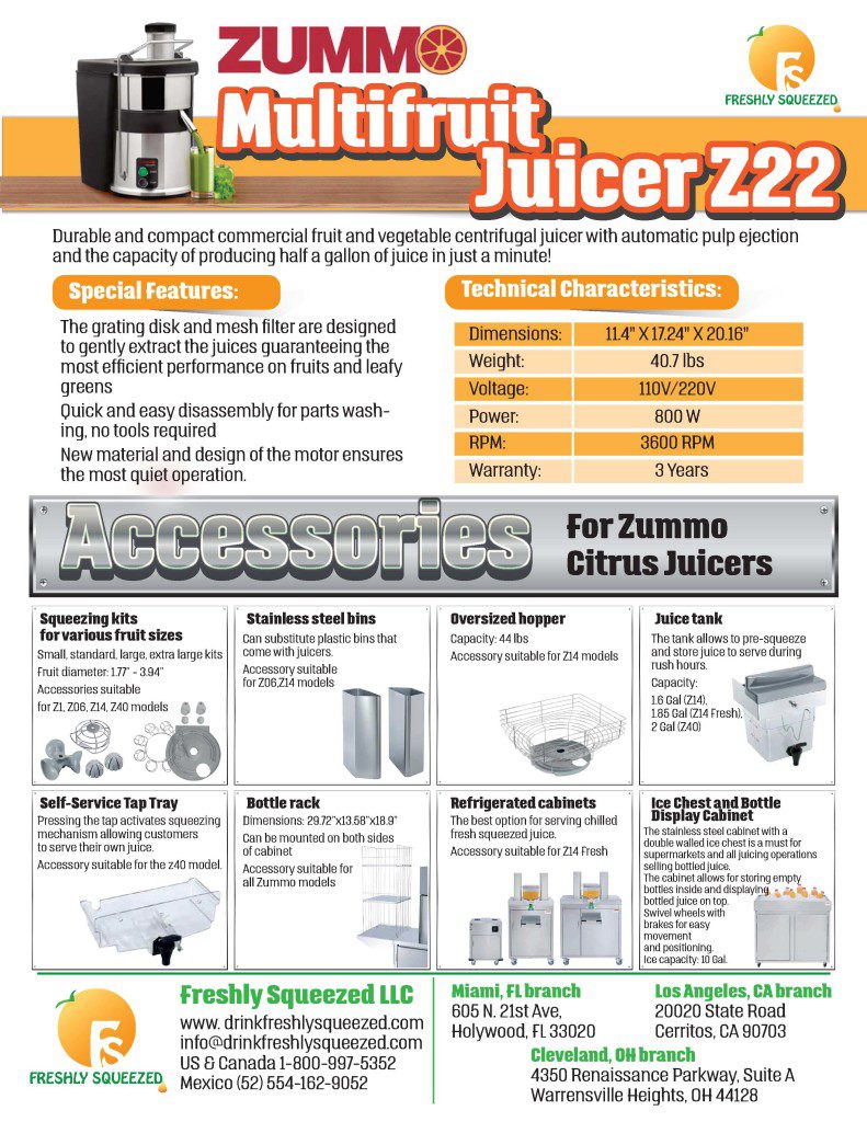 Zummo Z-22 Multifruit juicer
