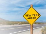 New Year Ahead road sign